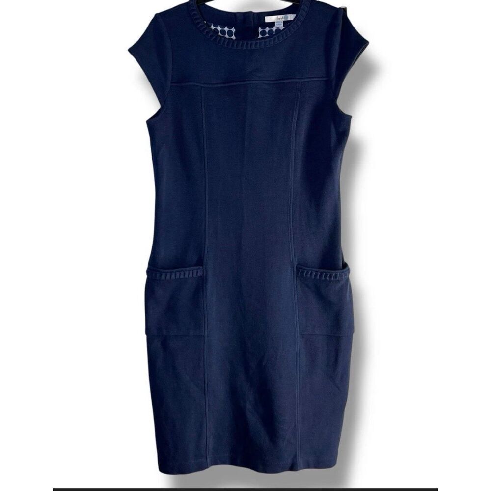 Boden woman’s 16R navy blue sheath career cap sleeve dress
